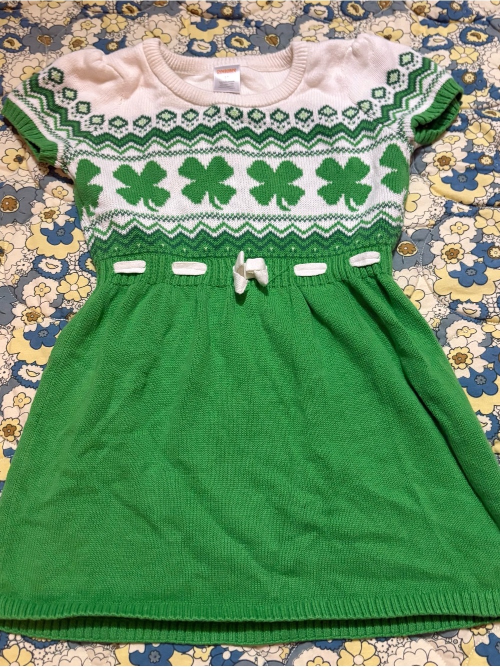 Gymboree girls size 5t shamrock sweater dress